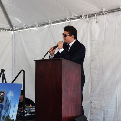 Groundbreaking Ceremony at the Podium Groundbreaking Ceremony at the Podium