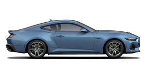 Vapor Blue Metallic 2026 Ford Mustang on White Background