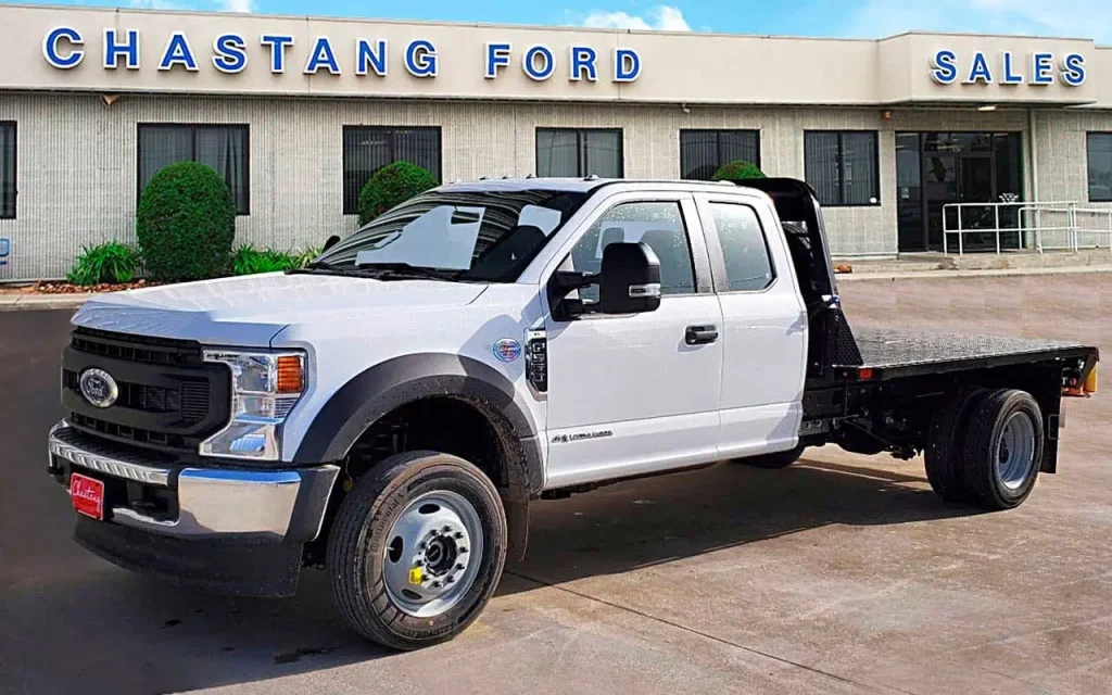 Ford F 550 With Flatbed Gooseneck Body