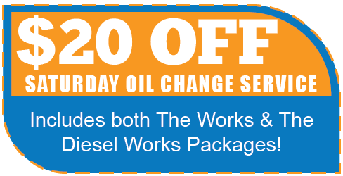 $20 Off Saturday Oil Change Special