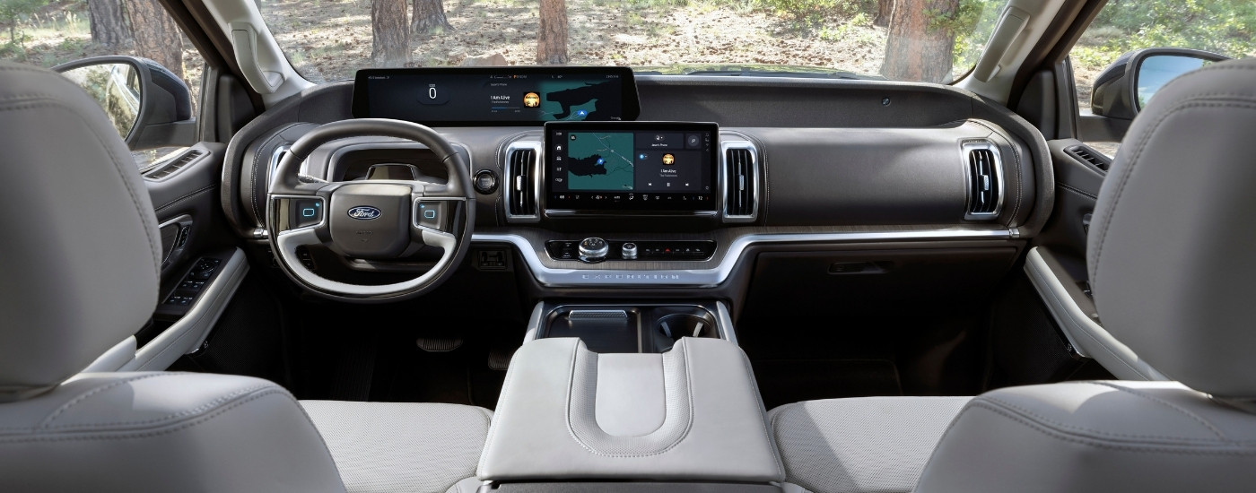 The interior of a 2025 Ford Expedition.