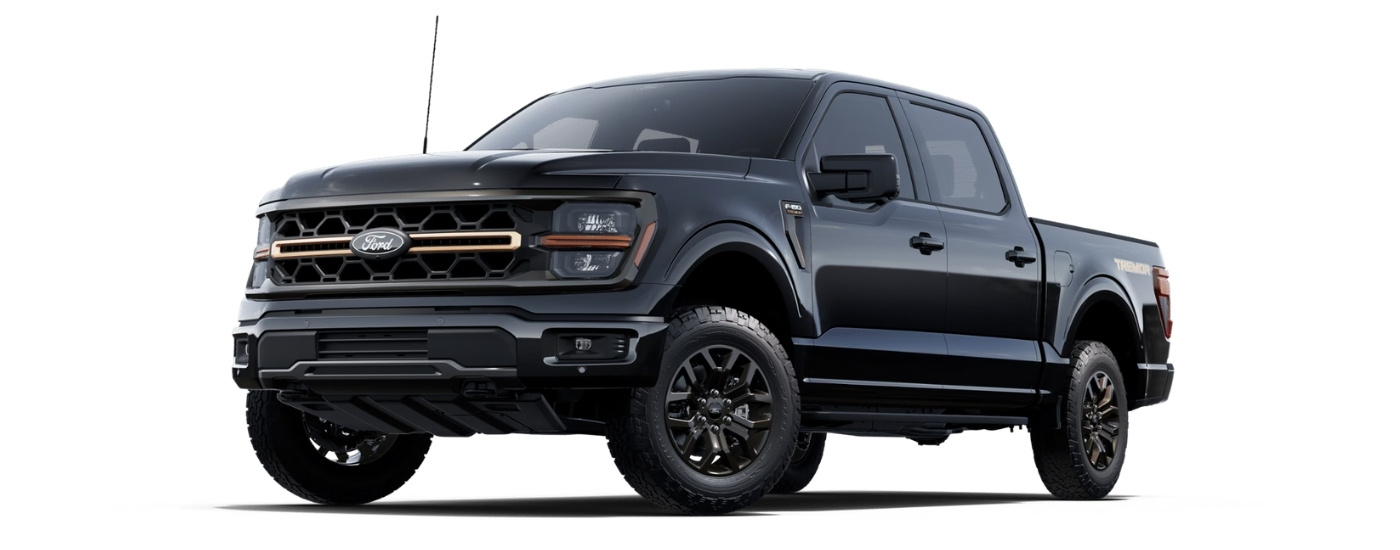 A black 2025 Ford F-150 Tremor angled left.