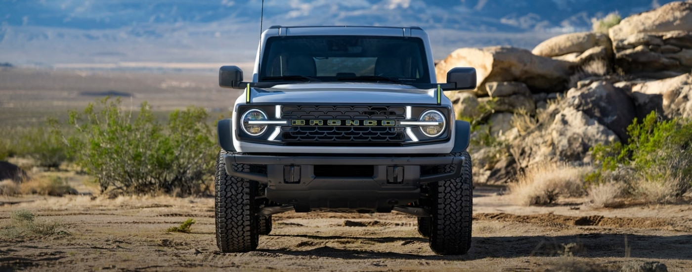 Silver 2027 Ford Bronco RTR for sale near Hempstead parked off-road