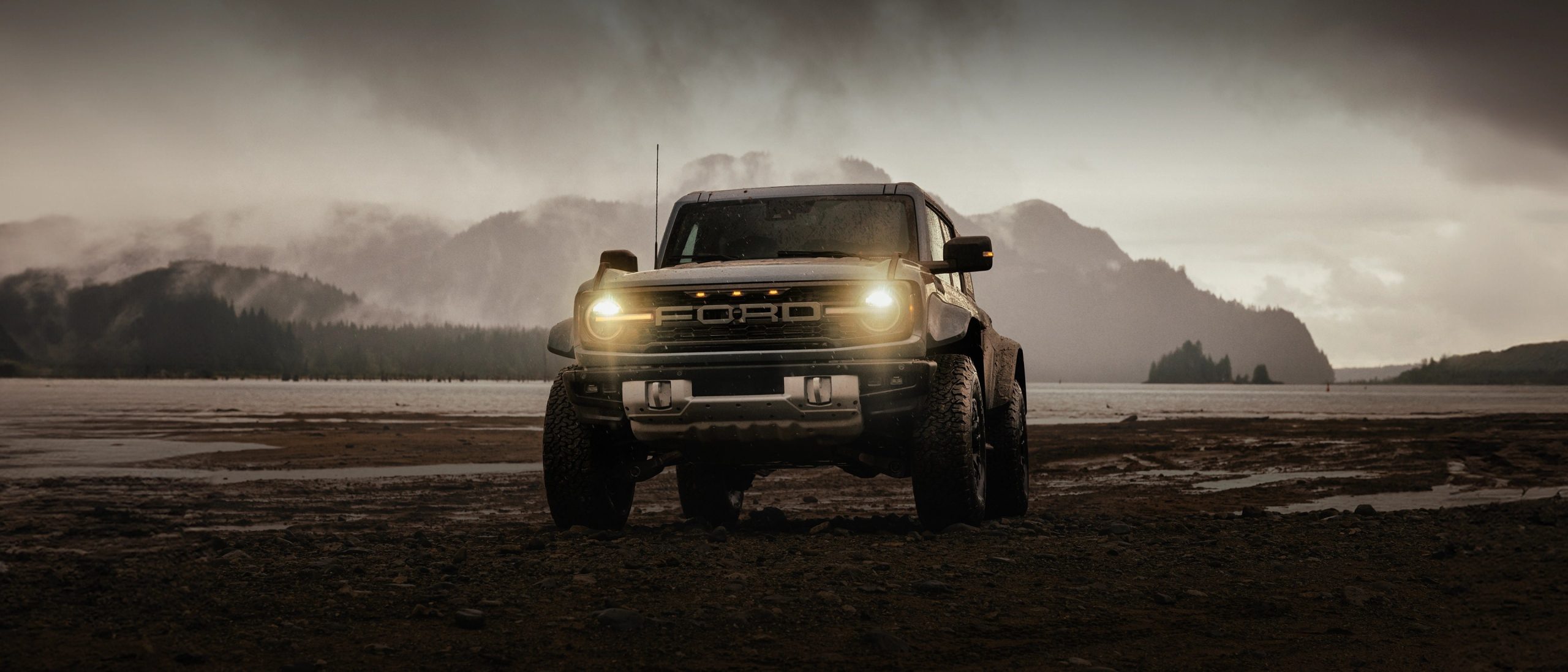 2025 Ford Bronco Sport parked on a riverside