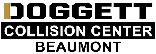 Doggett Collision Center Beaumont Black Gold Logo