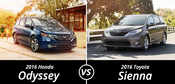Comparison 2016 Toyota Sienna Vs Honda Odyssey