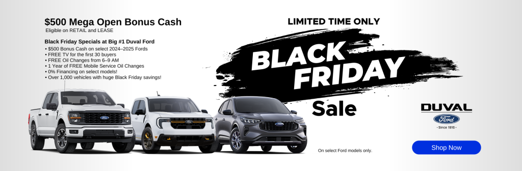 Duval Ford Black Friday Mega Open Bonus Cash