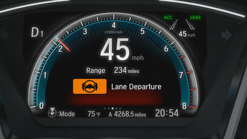 Honda Lane Departure Mitigation