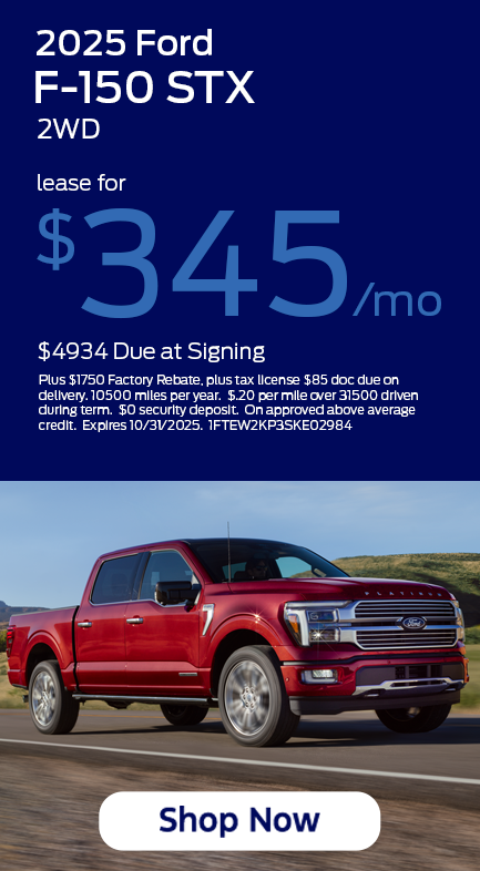 10 25 F150 Stx 2wd Lease Special