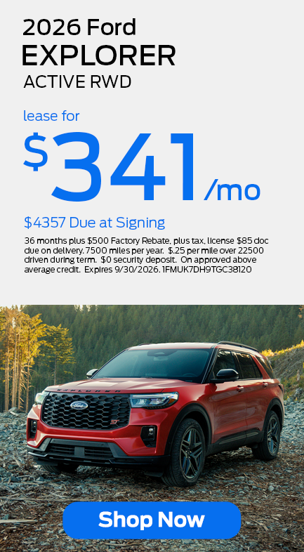 September 26 Explorer Lease Special