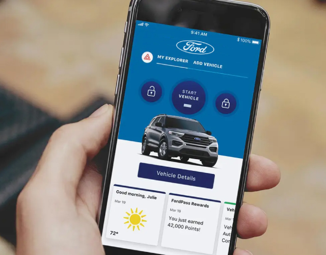 Friendly Ford Phone Showing FordPass Connect Interface
