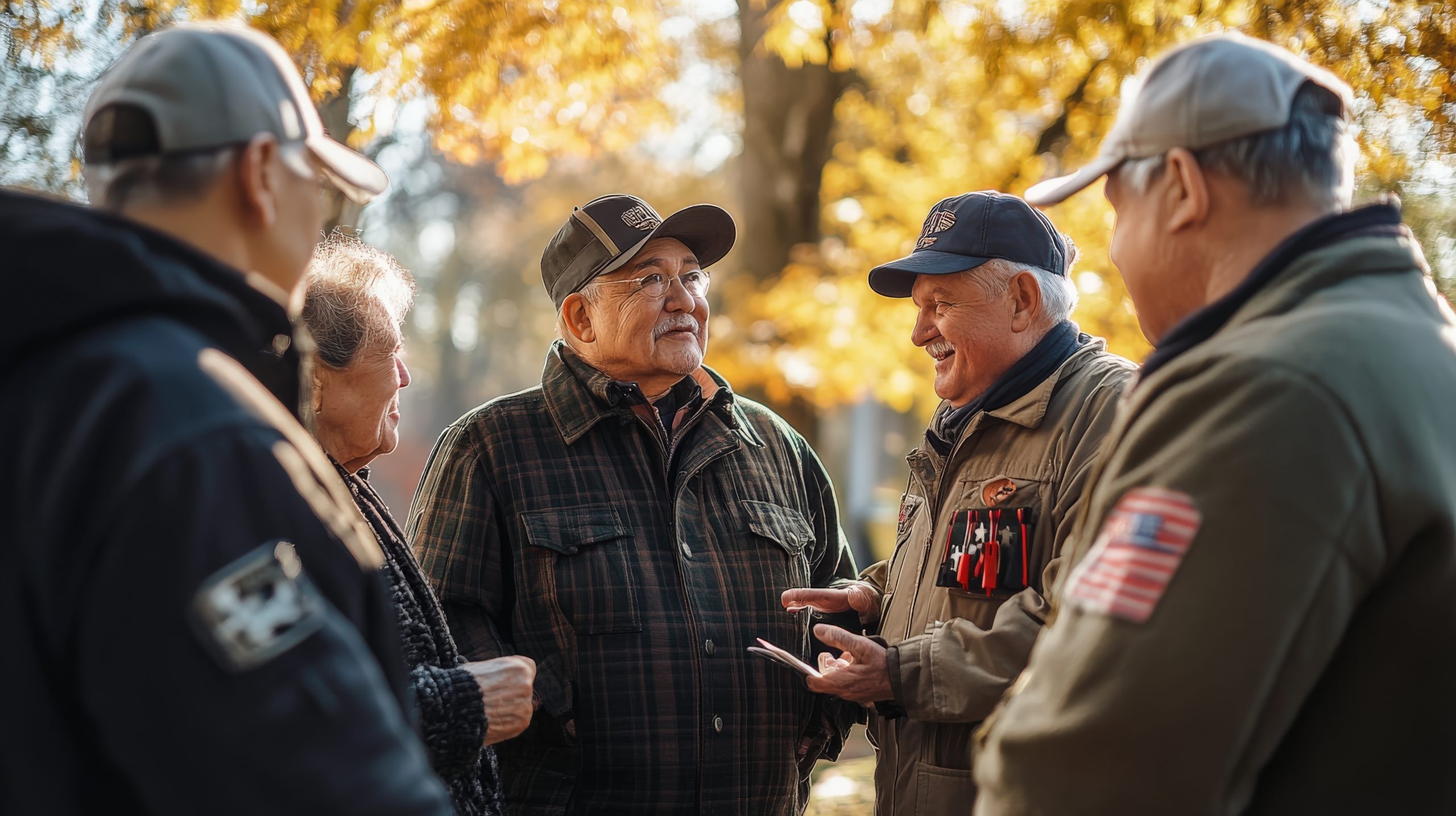 Vecteezy Several Older People Standing Together And Having A 66242244