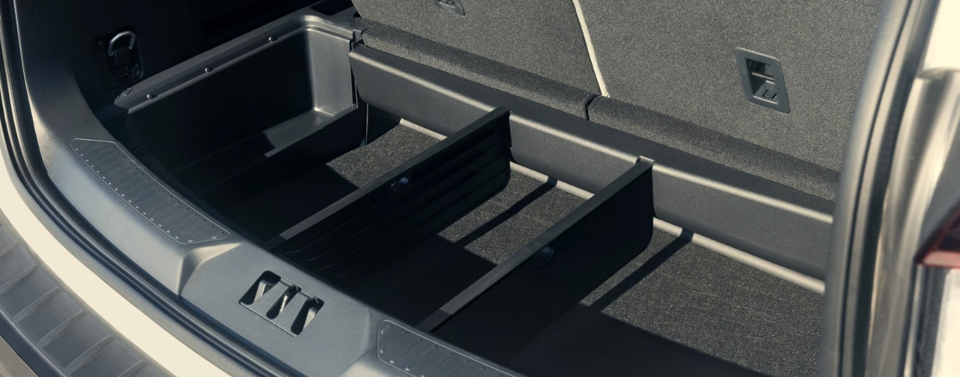 Rear cargo area in a 2025 Ford Explorer Active.