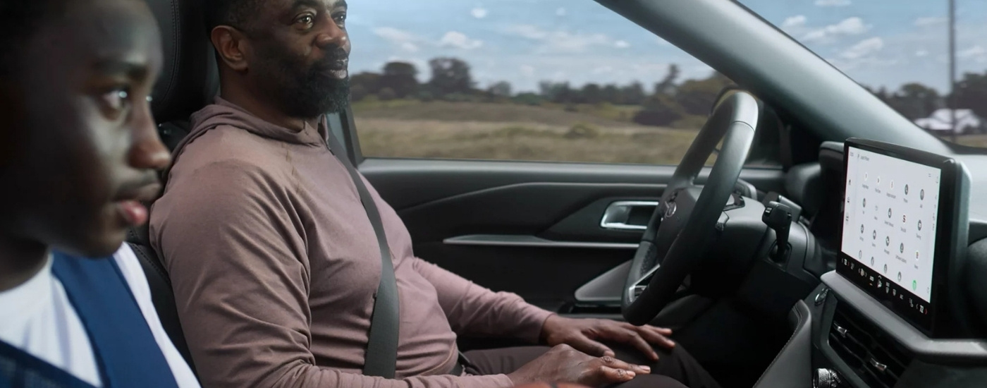 Person using the BlueCruise feature in a 2026 Ford Explorer