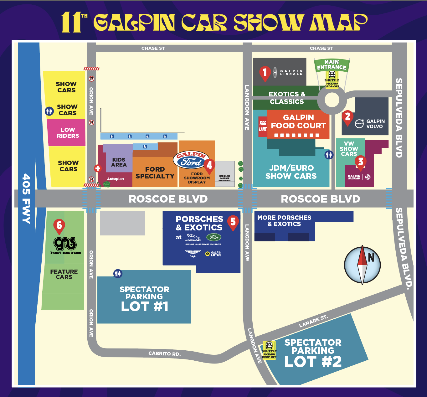 Galpin Car Show Map