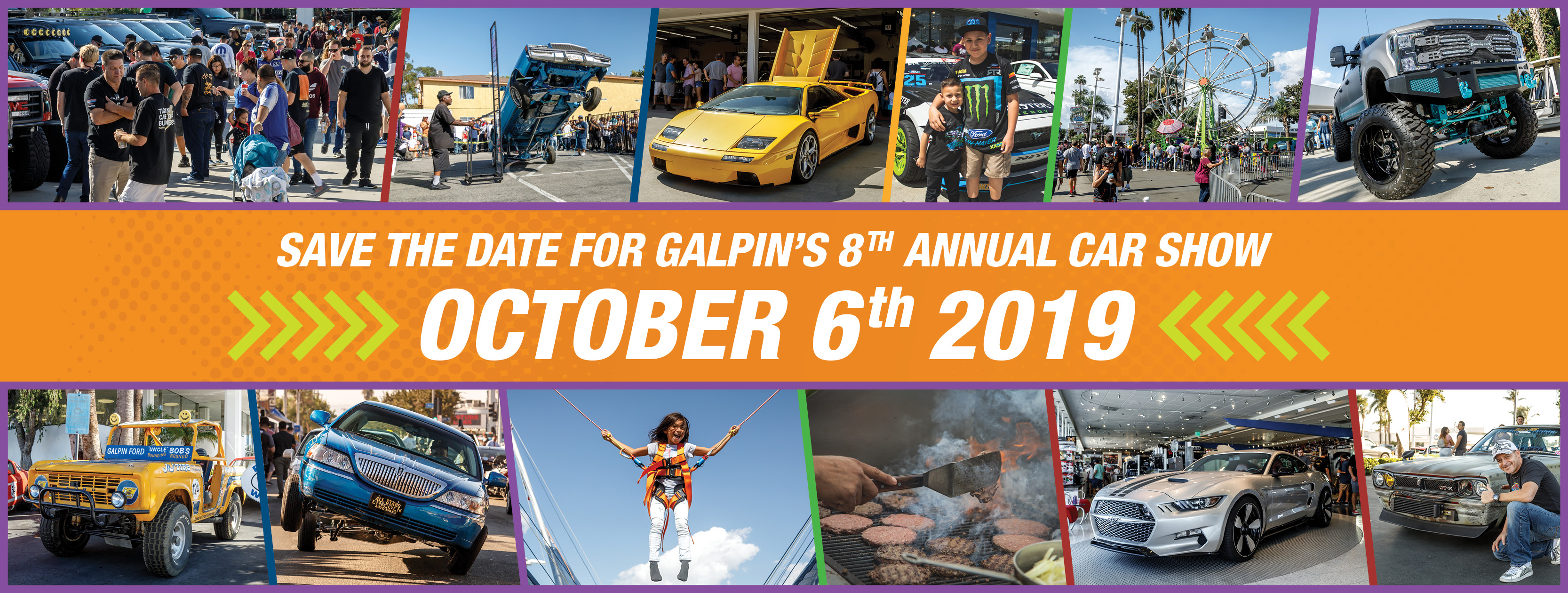 Save the Date for Galpin's 8th Annual Car show october 6th 2019