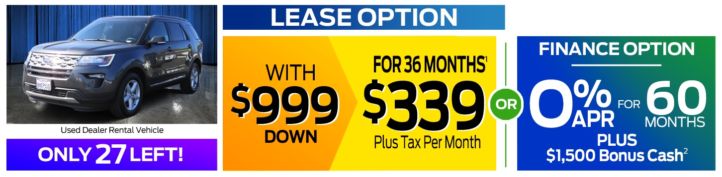 Explorer Lease Option and Finance Option