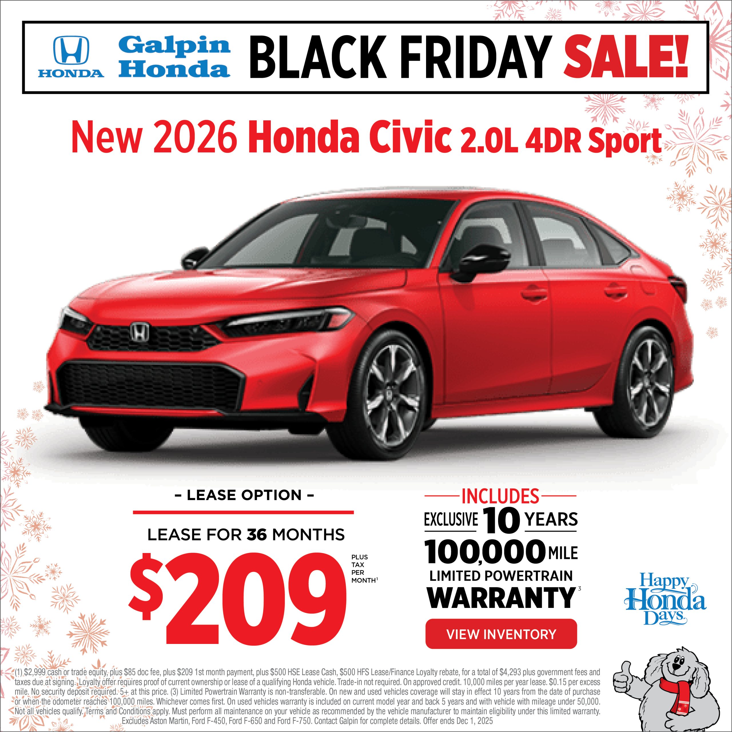 Honda Civic 2.0L 2026