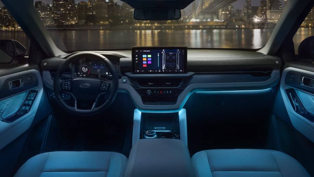 interior dashboard of 2025 Ford Explorer