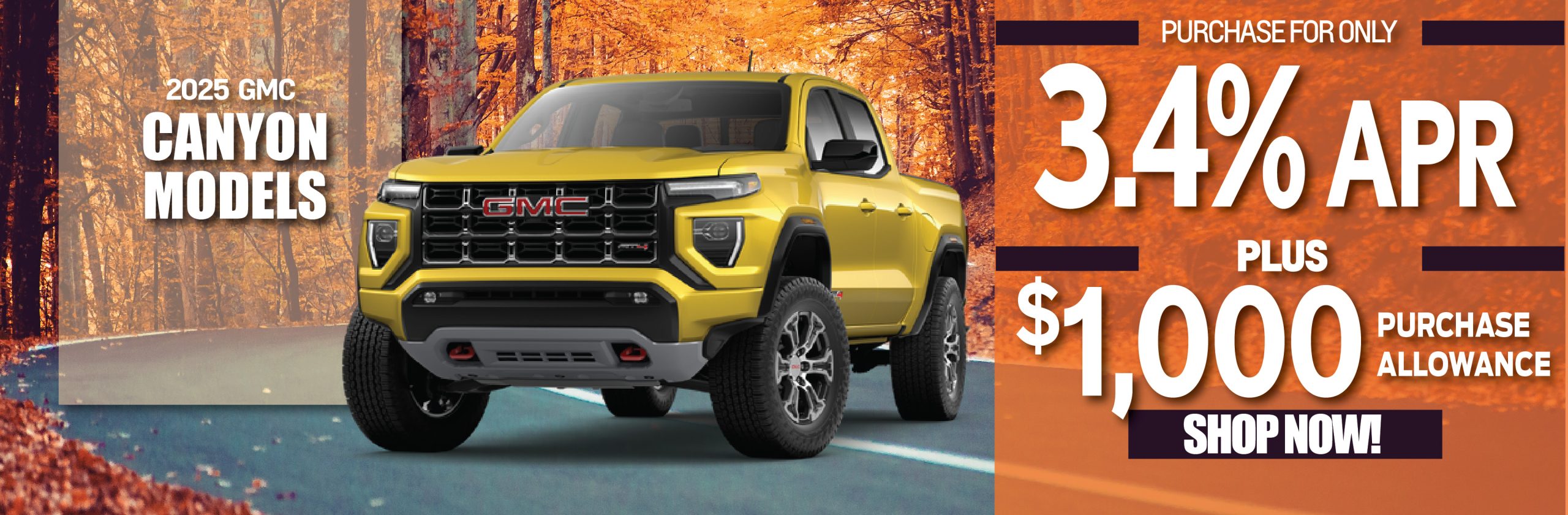 2023 & 2024 GMC Canyon 1.9% APR!