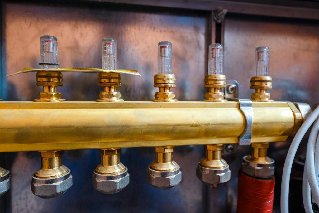 Close Up On Water Floor Heating System Interior