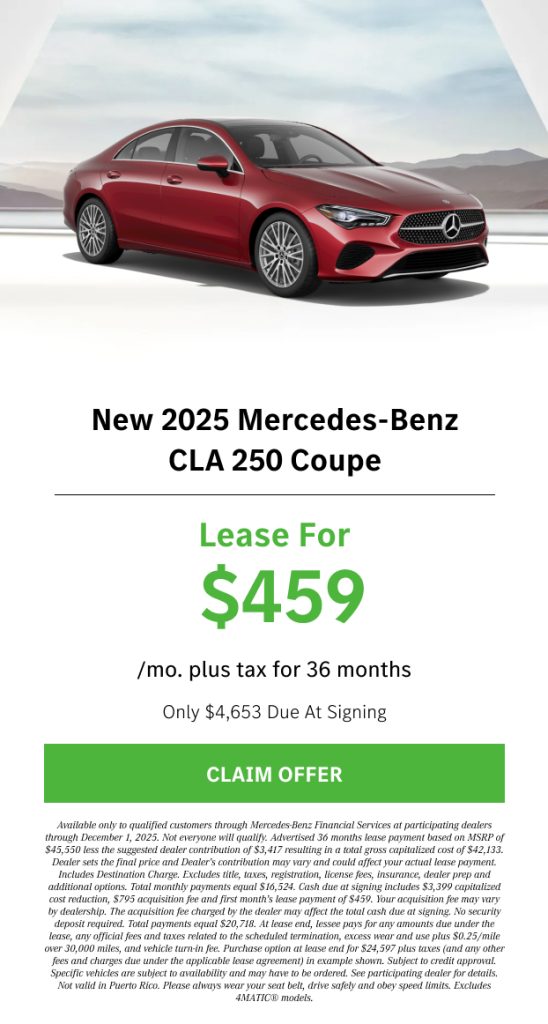 Cla 250 Coupe Offer 1