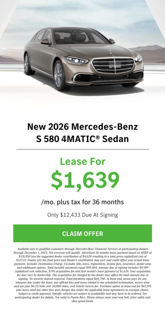 S 580 4matic® Sedan Offer 13