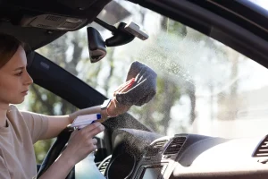 Cleaning A Car Windshield Inside
