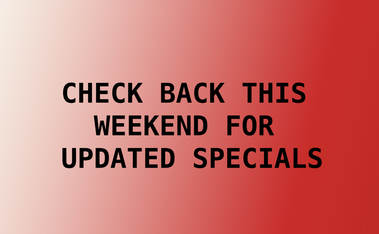 Announcement for Weekend Special