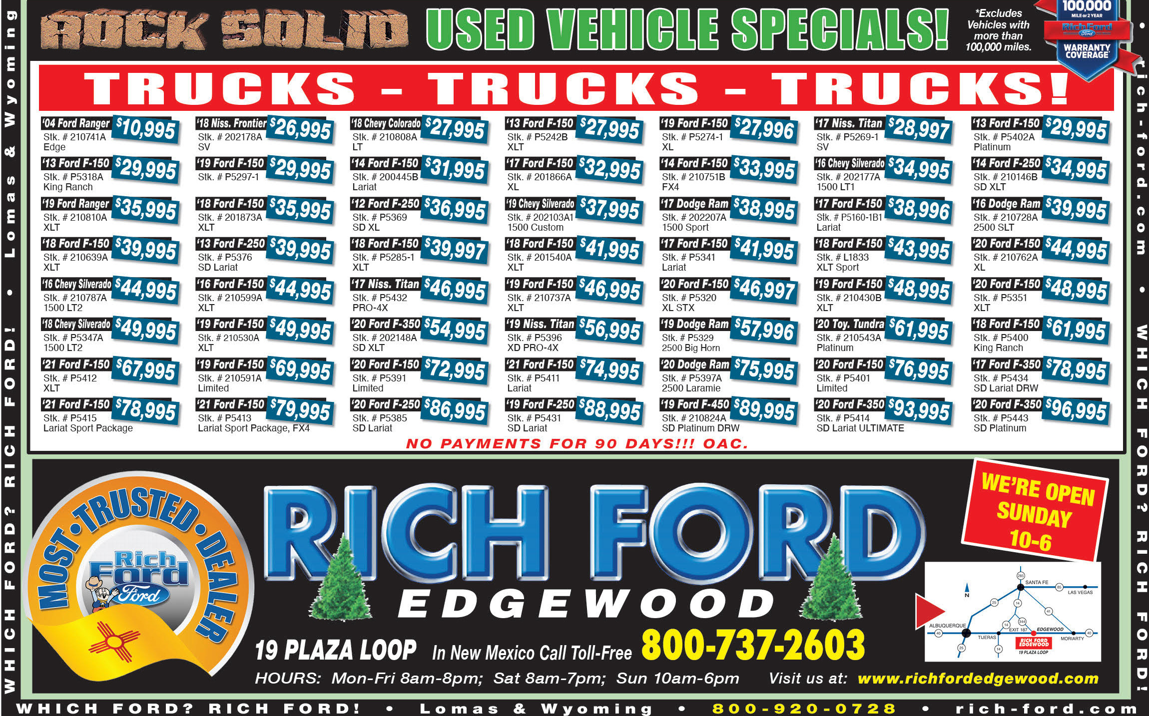 Weekly Ads Specials Rich Ford Edgewood Sales Edgewood, NM