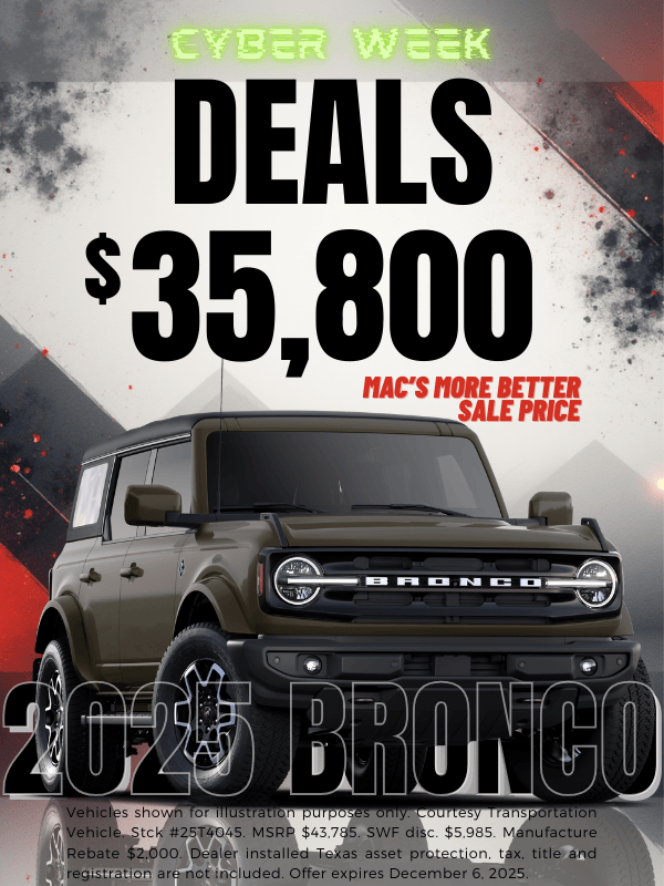 2025 Ford Bronco Deal