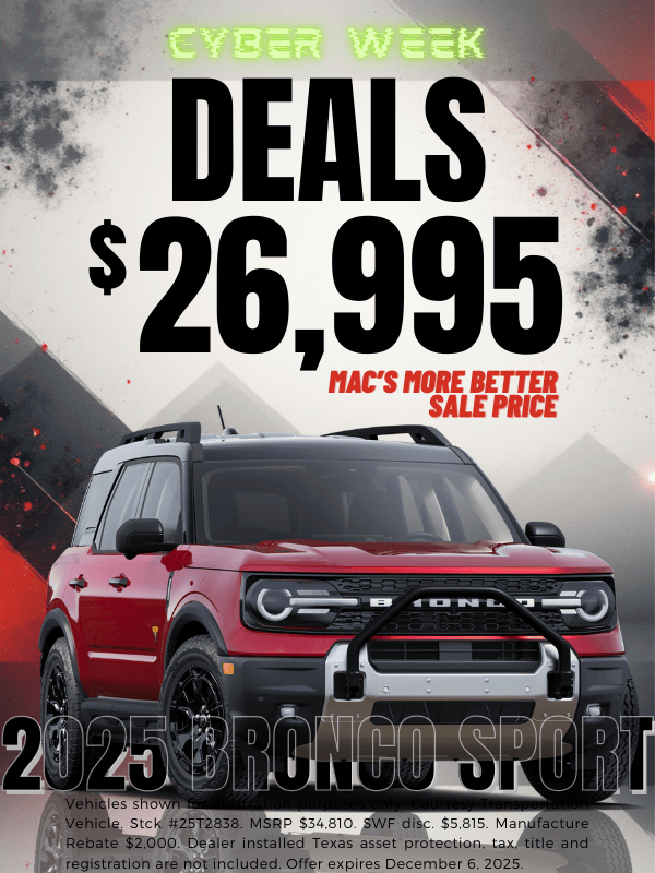2025 Ford Bronco Sport Deal