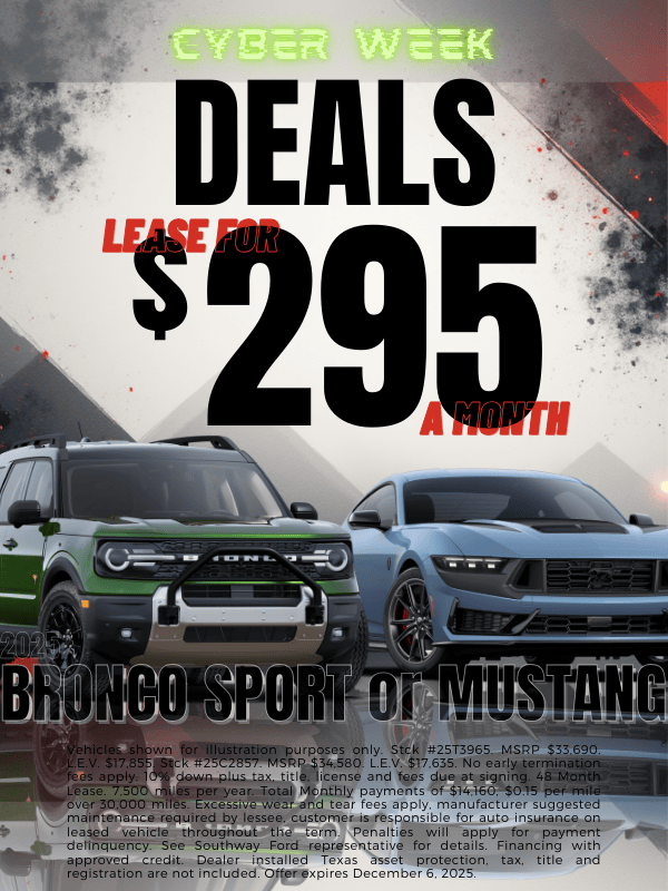 2025 Ford Bronco Sport And Mustang Lease Deal