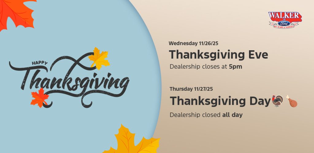 Walker Thanksgiving Closure
