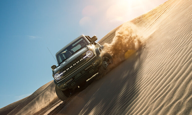 2026 Ford Bronco kicking up sand